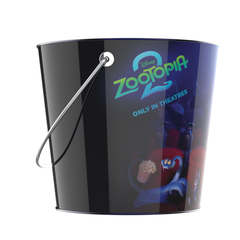 Zootopia 2 64 oz Popcorn Pail and Nick & Judy Headband Bundle