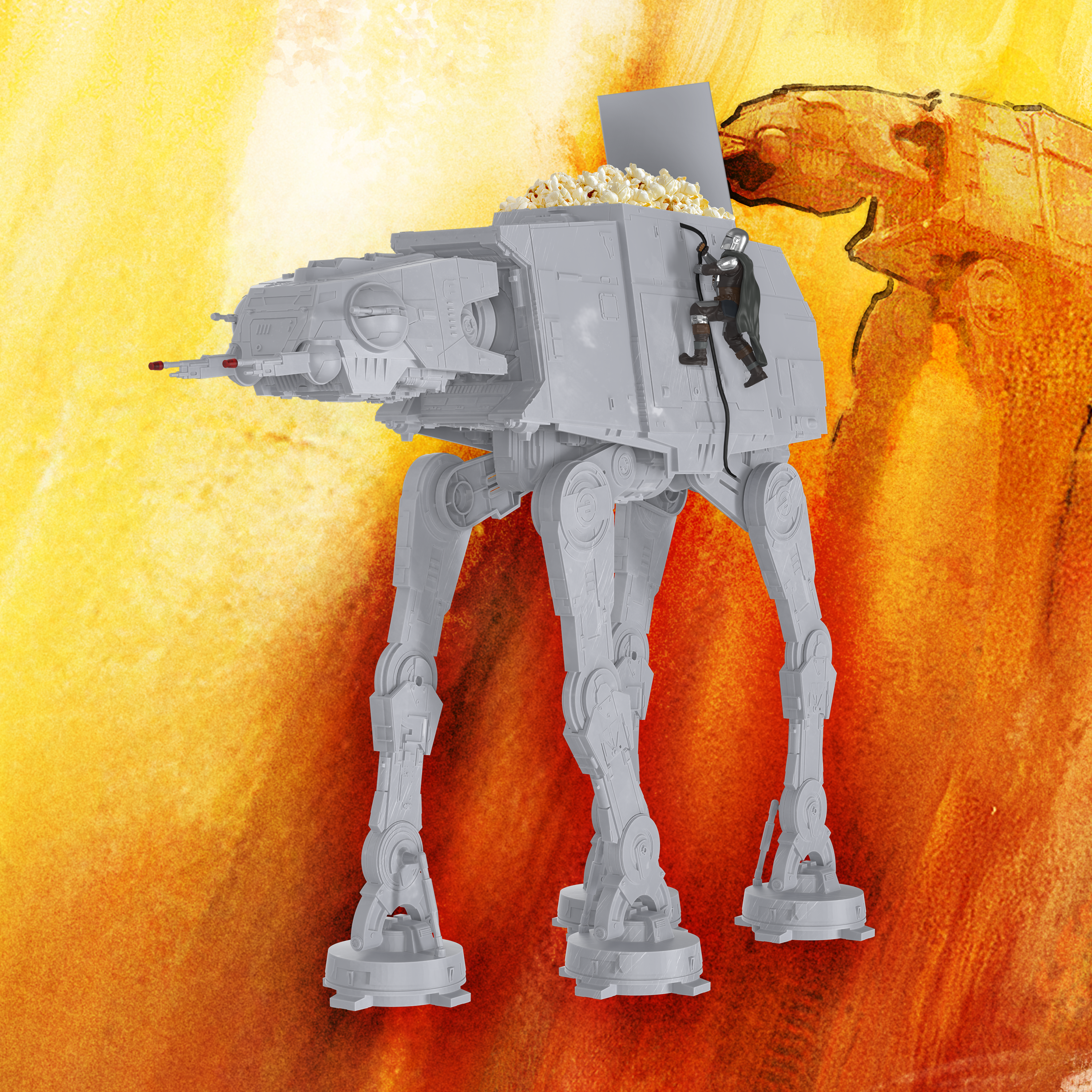 スターウォーズ マンダロリアン ポップコーンボックス AT-AT Star Wars: The Mandalorian and Grogu 85oz Giant AT-AT Popcorn