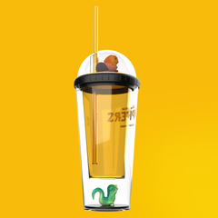 Hoppers 16oz Dome Lid Tumbler with Mabel and Tom Miniatures