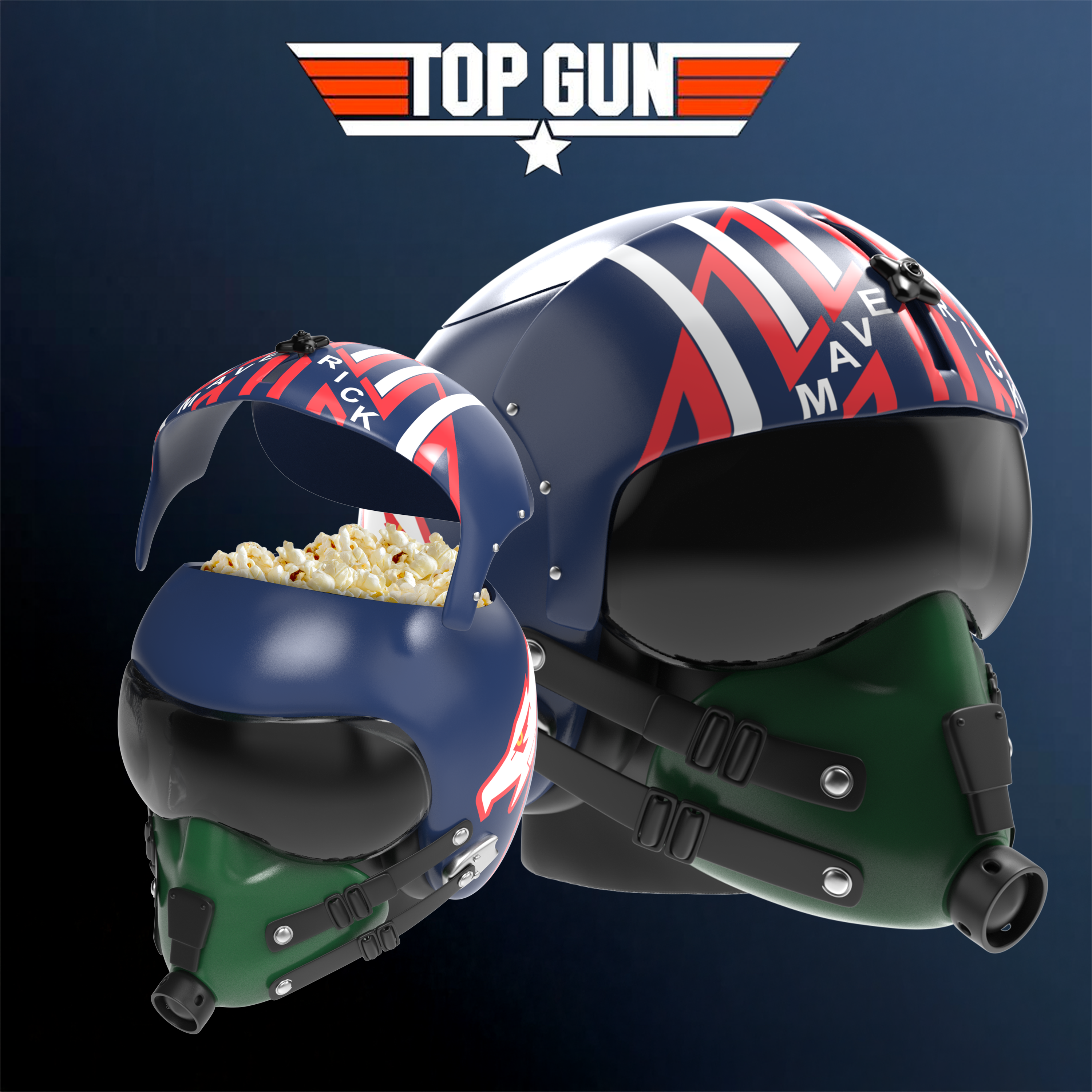 Top Gun 40th Anniversary 130oz Maverick Helmet Popcorn Bucket