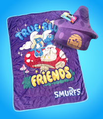 Smurfs "True Blue Friends" Pillow Blanket