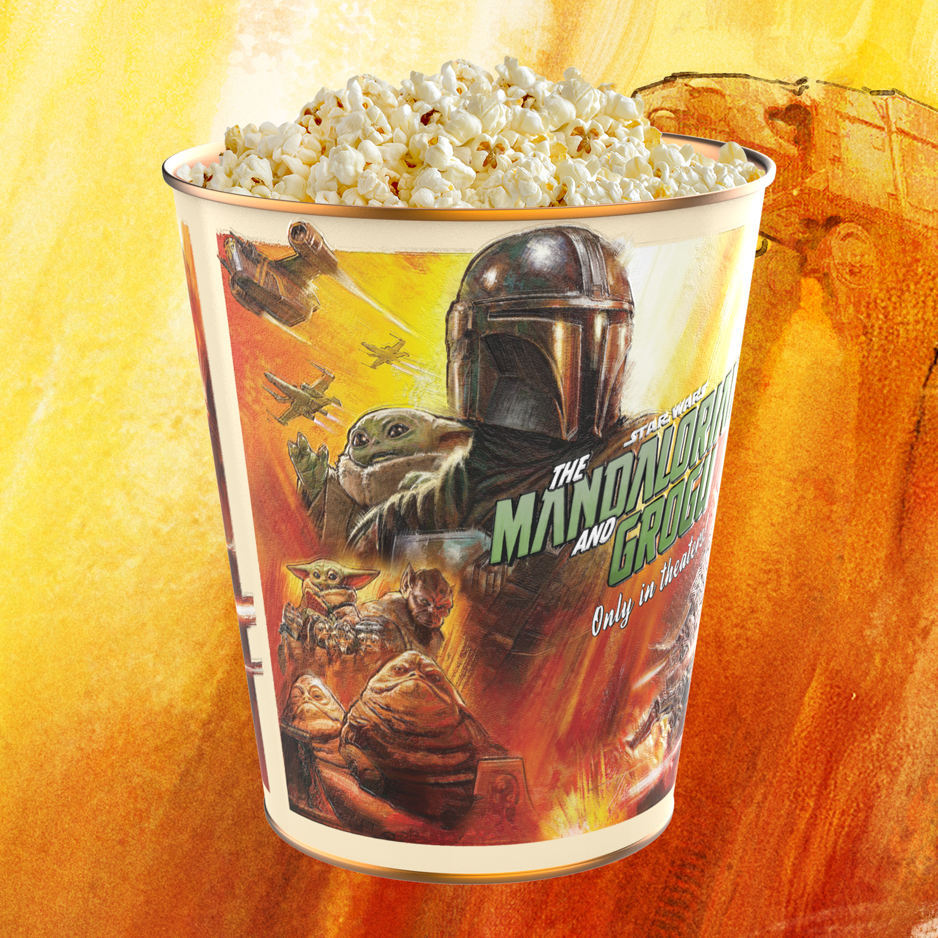 Star Wars The Mandalorian & Grogu バケツ Star Wars: The Mandalorian and Grogu 230oz Metal Popcorn Bucket