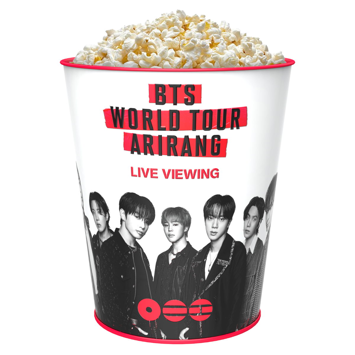 BTS World Tour Arirang 130oz Arirang Popcorn Bucket – Only In Theatres BTS World Tour Arirang 130oz Arirang Popcorn Bucket – Only In Theatres